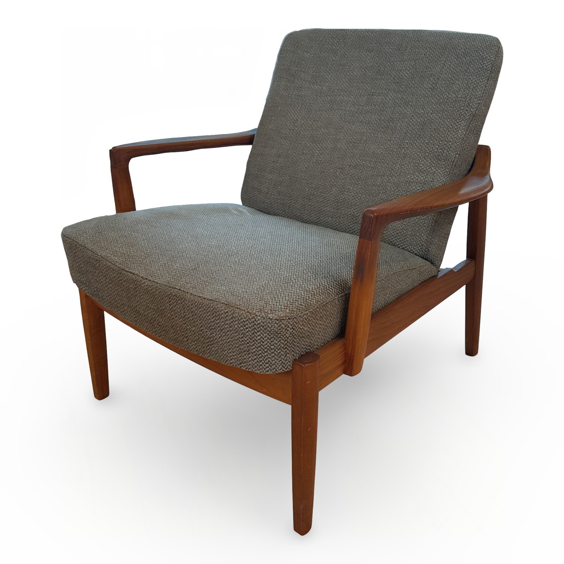 Circa 1960 Danish Modern Teak Model 125 Lounge Chair by Tove and
